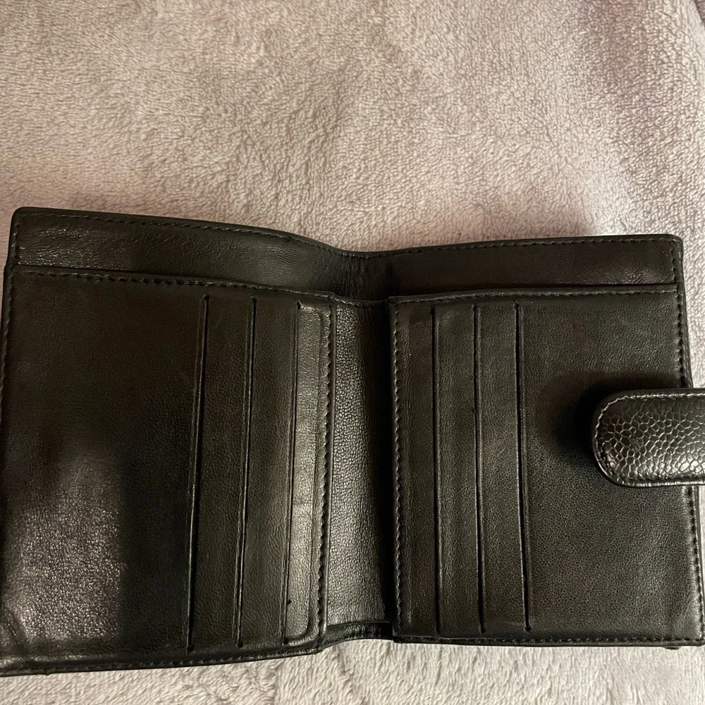 Chanel Black Caviar Timeless CC Compact Wallet